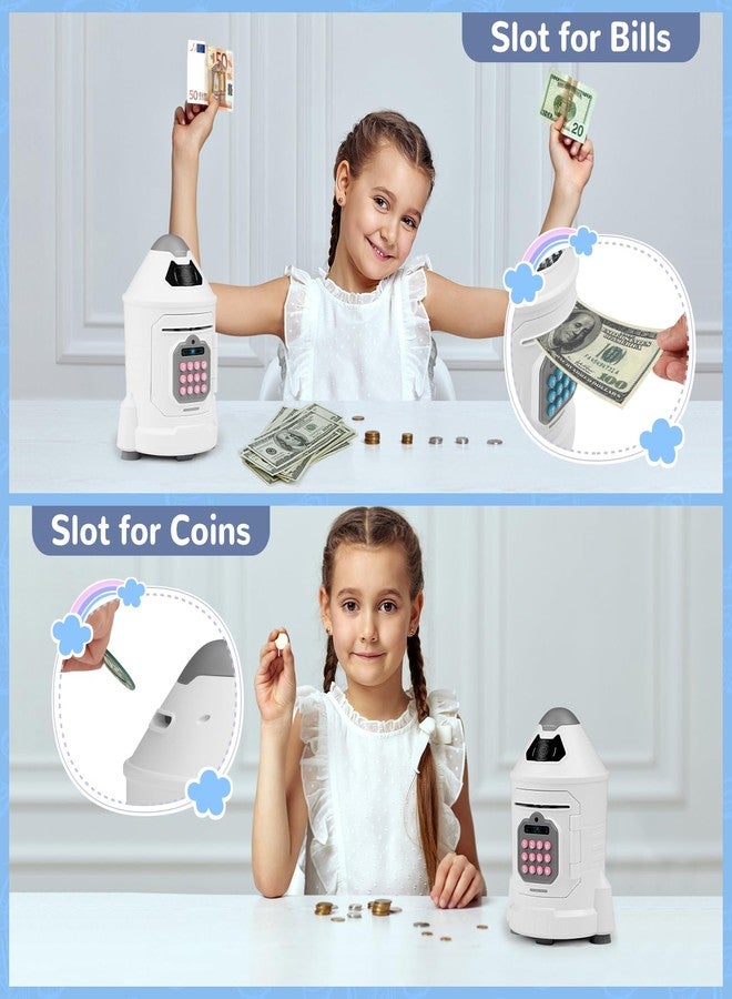 GLUTIA Piggy Bank for Kids,Electronic ATM Piggy Bank with Password & Face ID Simulation for Boys Girls-Pink - Image 4